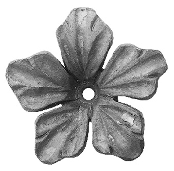 Rosette - Zierteil - quadratisch 80x80x4 mm - Stahl -Roh- S235JR-30-2652.8