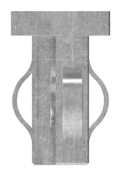 Stahlstopfen flach - fuer Rohr 20x20x1-5-2-0 mm - Stahl S235JR- roh-30-2940.8