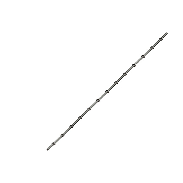 Lochleiste - vierkant - Material- 22x22 mm - Laenge- 2000 mm - Stahl -Roh- S235JR-30-1639.8