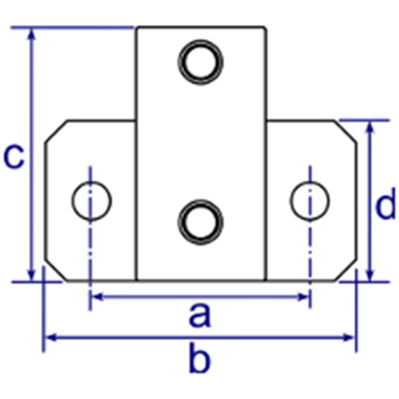 Rohrverbinder - Schwerlast-Wandhalterung - 245D48 - 48-3 mm - 1 1-2- - Feuerverzinkt u. Elektrogalvanisiert-245D48