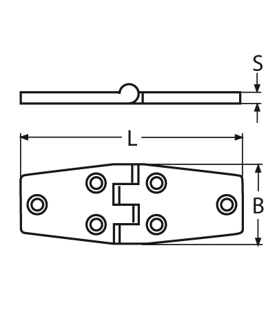Scharnier V4A- Verkauf in VPE-66-64-411.8231