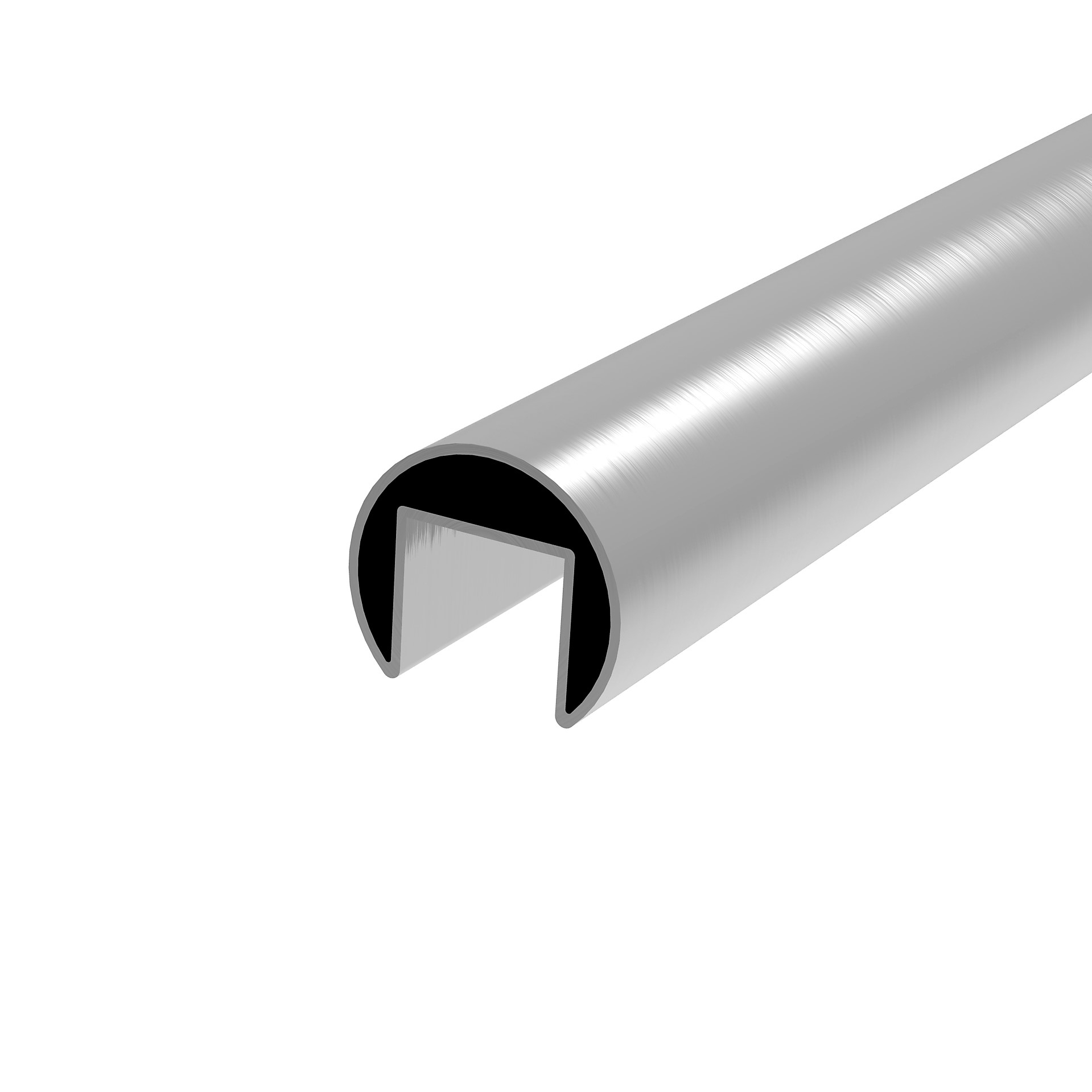 U-Profil Handlauf Edelstahl V2A Ø 48-3 x 1-5 mm L=2500 mm geschliffen-89-11A6925048-A.4