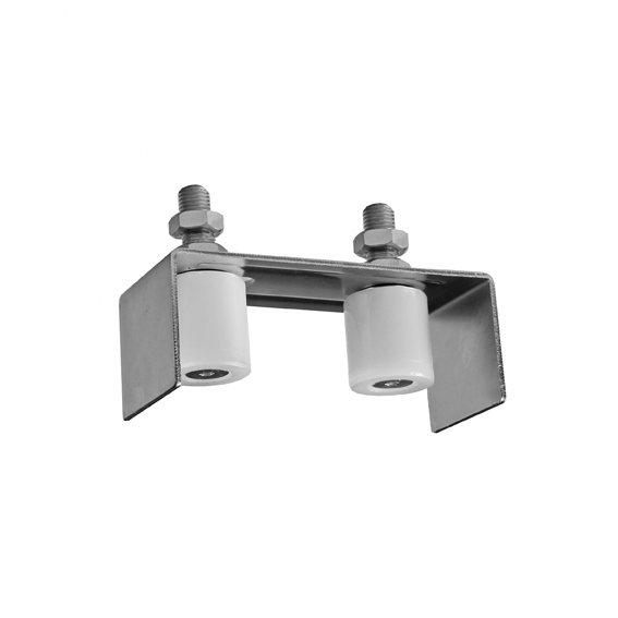 Fuehrungsbuegel mit 2 Rollen Stahl verzinkt 165 x 68 mm Rolle Ø 40-5 mm M16-89-11H122-A.4