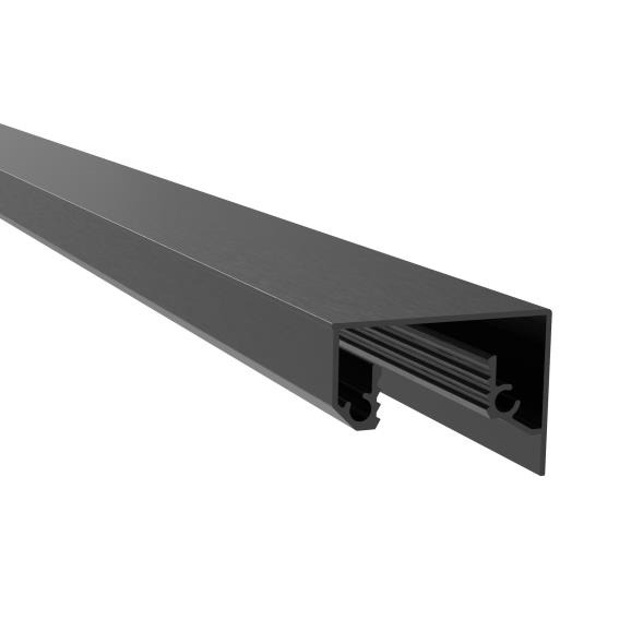 Abdeckleiste Aluminium 5000 mm Schwarz eloxiert fuer Profil AL-0006-89-11AL00265000SEB-A.4