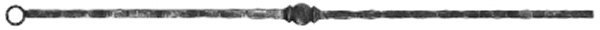 Zwischenstab - Laenge- 900 mm - Material- 13x13 mm - gehaemmert - Stahl S235JR- roh-30-1100.8