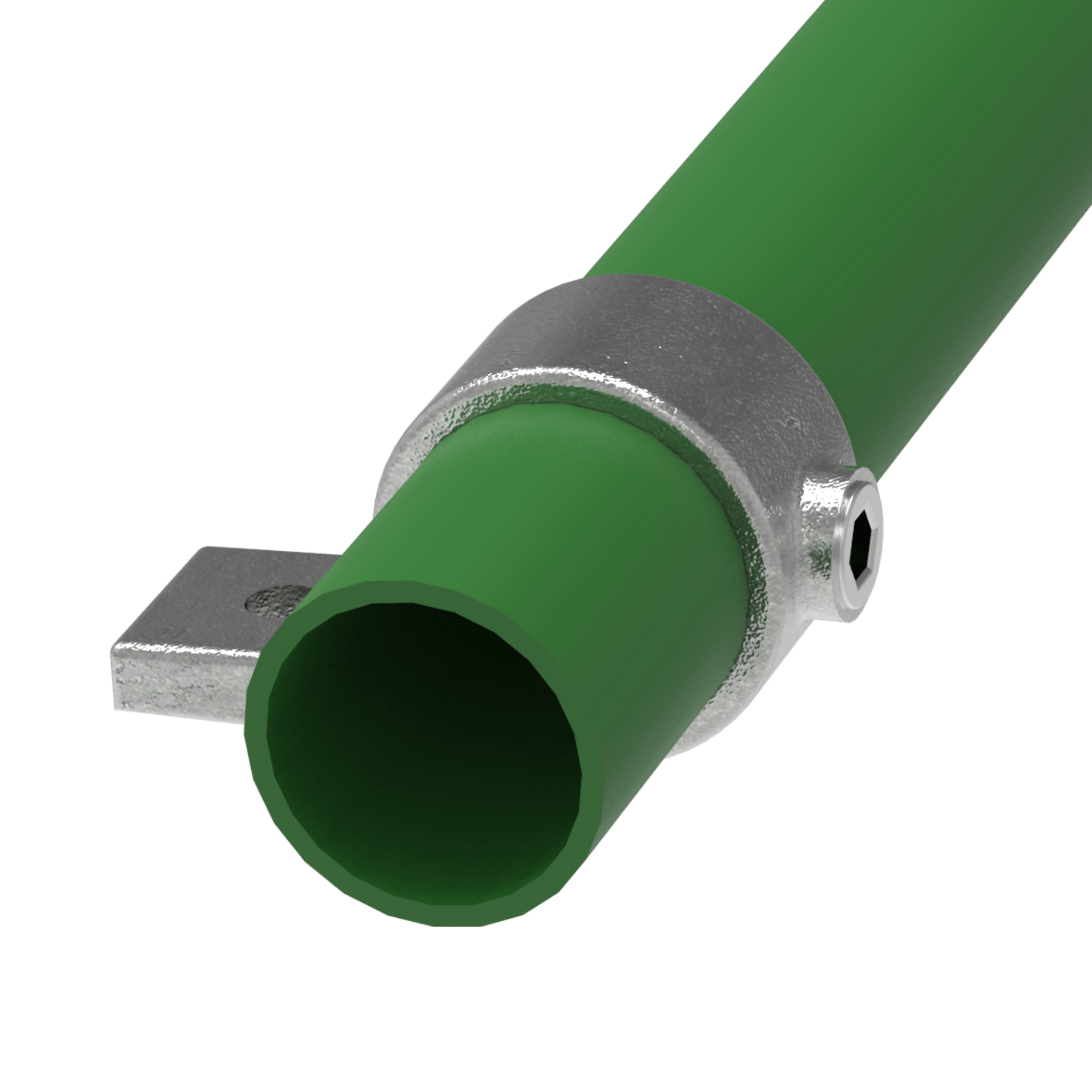 Rohrverbinder - Befestigungsring mit Flansch 1 Bohrung - 199A27 - 26-9 mm - 3-4- - Feuerverzinkt u. Elektrogalvanisiert-199A27