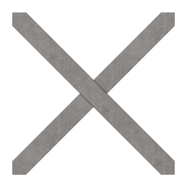 Kreuz - Material- 12x12 mm - Masse- 100x100 mm - Stahl S235JR- roh-30-1935-100.8