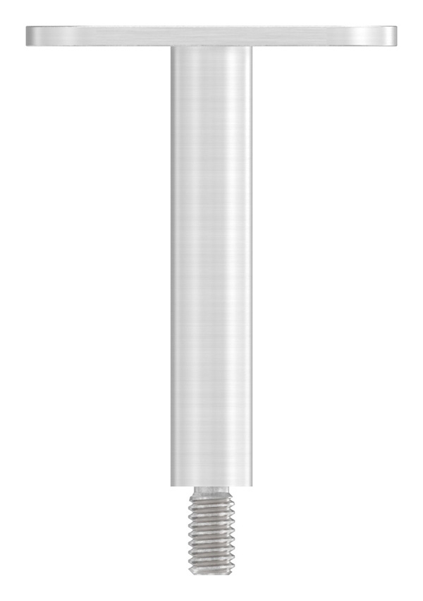 Edelstahl Traegerstift Ø 14 mm mit Halteplatte Anschluss- flach - Aussengewinde M8 - V2A-11-3825.4