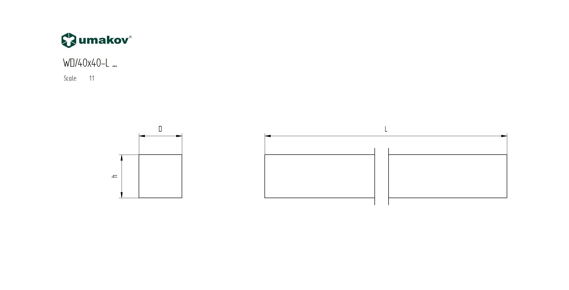 Holzhandlauf Eiche massiv 40 x 40 mm L=3000 mm roh-89-11WD40X40L3000-A.4