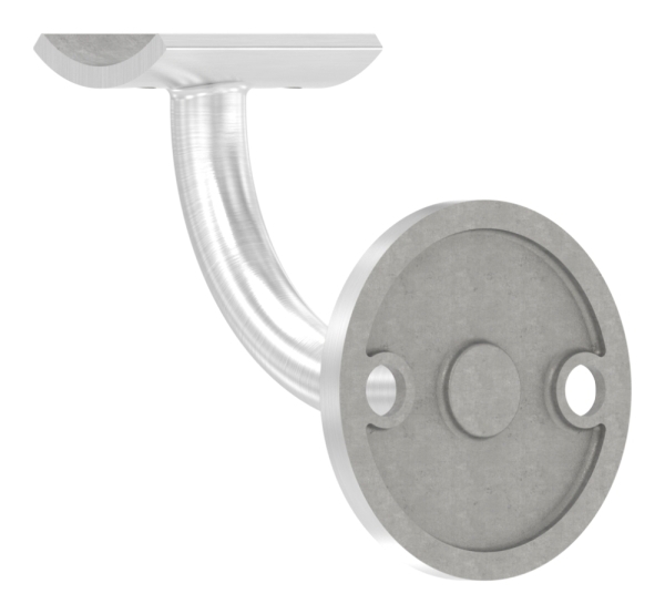 Handlaufhalter V2A fuer Rohr 42-4 mm- Ronde Ø 60 mm- Wandabstand 68 mm- verschweisst-11-2030.4