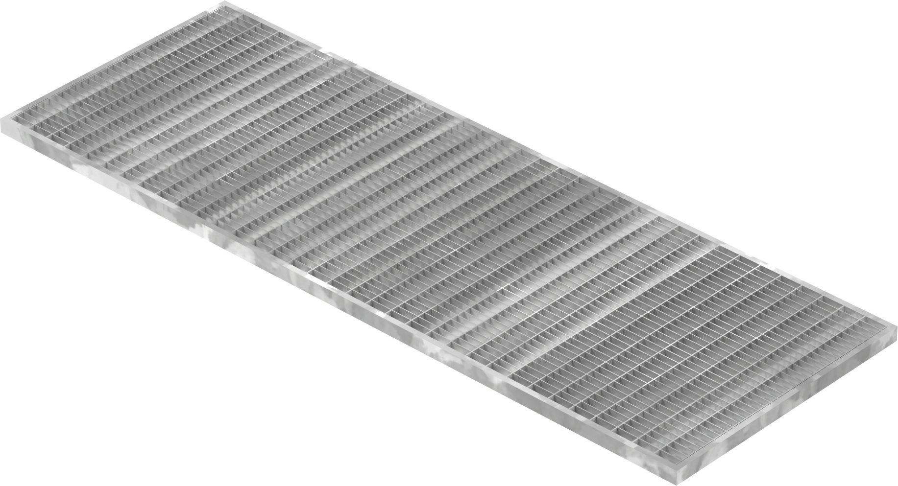 Lichtschachtrost Baunormrost - Masse-  390x1090x20 mm 30-10 mm - aus S235JR -St37-2- im Vollbad feuerverzinkt-23-391093120.7