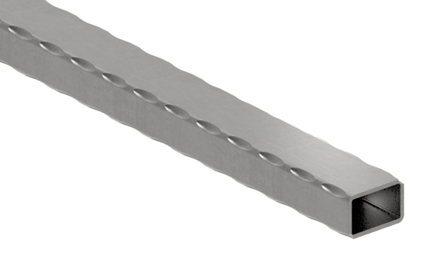 Rechteckrohr gehaemmert 30x20x2 mm 3000 mm Stahl S235JR- roh-30-1551.8