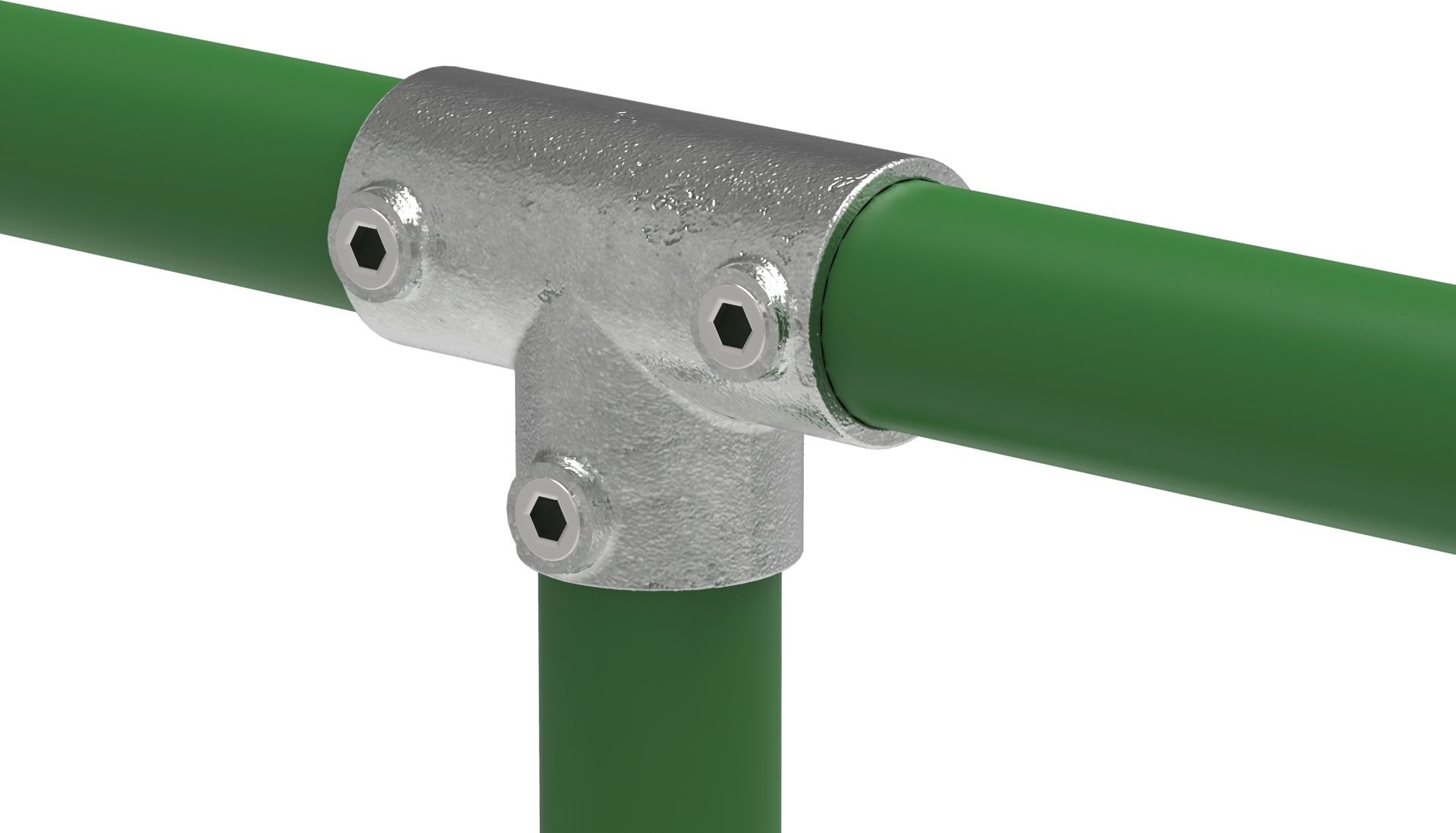 Rohrverbinder - T-Stueck lang - 104A27 - 26-9 mm - 3-4- - Feuerverzinkt u. Elektrogalvanisiert-104A27