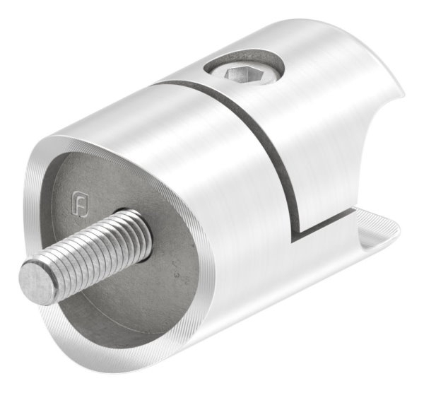 Klemmprofilhalter Edelstahl V2A fuer Klemmprofil 18 mm- Rohr Ø 42-4 mm- geschliffen-88-1155331.240