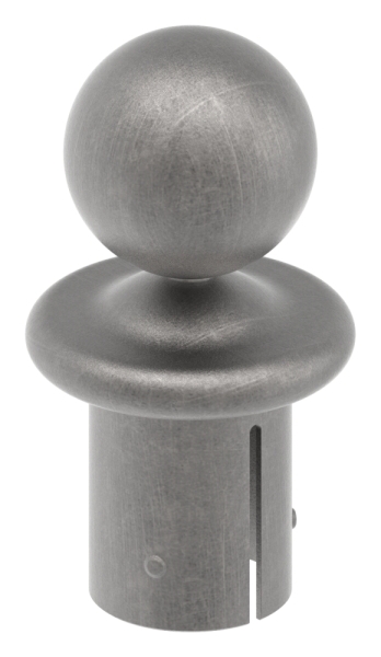 Kugelrohrknopf fuer Ø 48-3x2-5-2-9 mm - Stahl S235JR- roh-30-2802.8