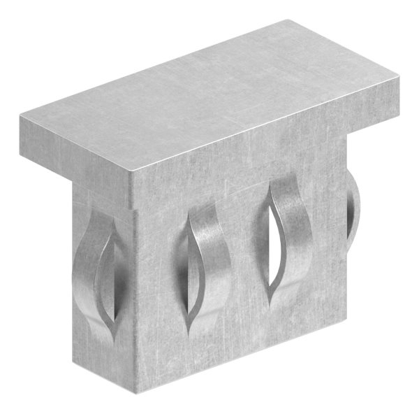 Stahlstopfen flach - fuer Rohr 40x20x1-5-2-0 mm - Stahl S235JR- roh-30-2946.8