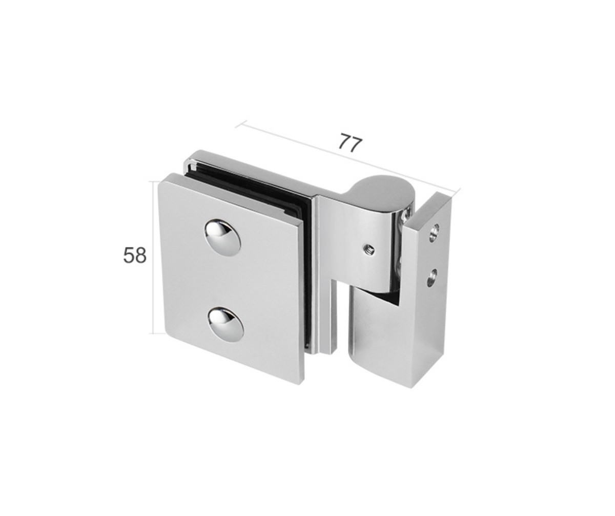 Glastuerband Duschkabine Messing glanz fuer 6-10mm Glas-89-11GSMSDB9002LPCRB-A.4