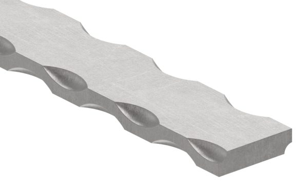 Flacheisen Stahl S235JR 30 x 8 mm L = 3000 mm- alle 4 Kanten gehaemmert-88.116009