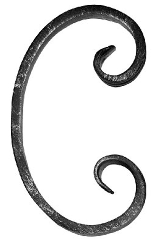 C-Schnecke Stahl 12 x 5 mm- 70 x 120 mm glatt-30-3717.8