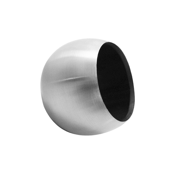 Endkappe Edelstahl AISI 304 fuer Rohr D 33-7 mm Kugelform geschliffen-89-11A933-A.4