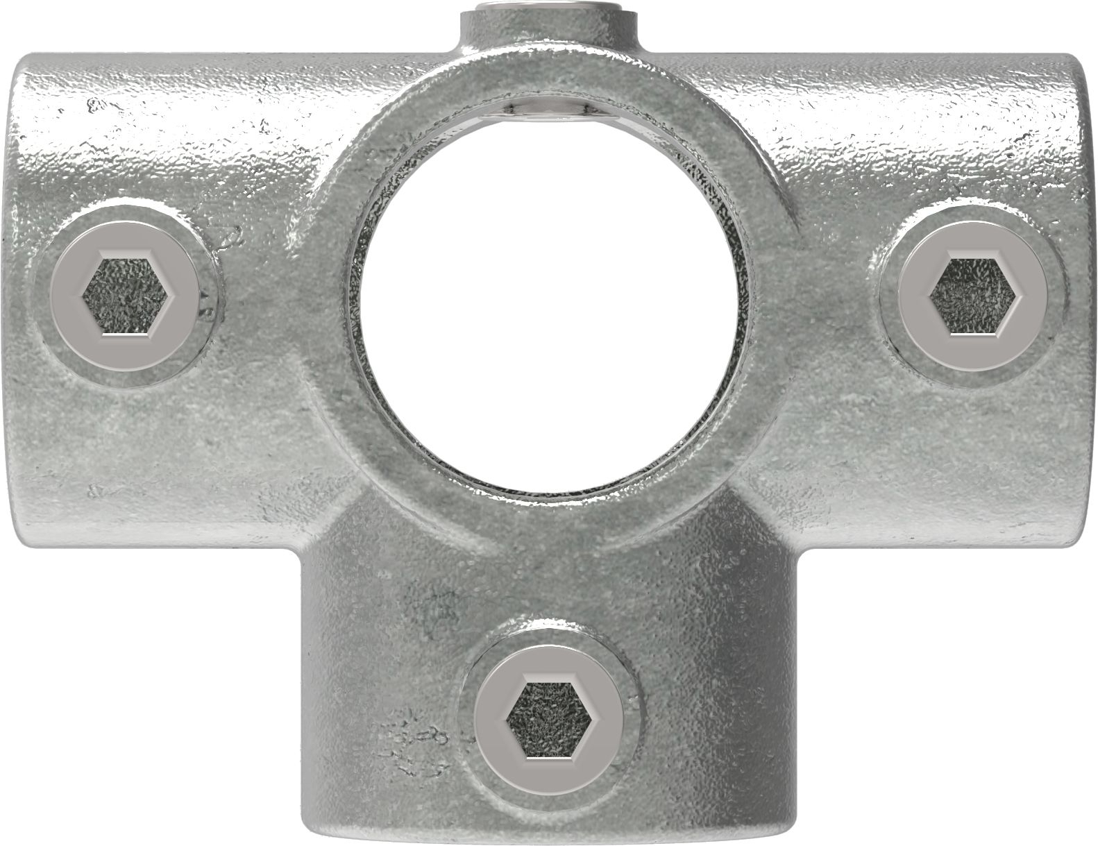 Rohrverbinder - T-Stueck fuer Stuetzrohr - 176B34 - 33-7 mm - 1- - Feuerverzinkt u. Elektrogalvanisiert-176B34