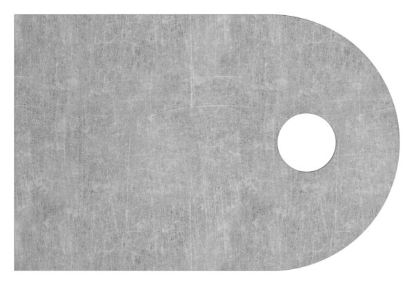 Anschweisslasche Stahl S235JR 60 x 40 x 6 mm mit Rundloch Ø 9 mm-88-1154110-ST.L