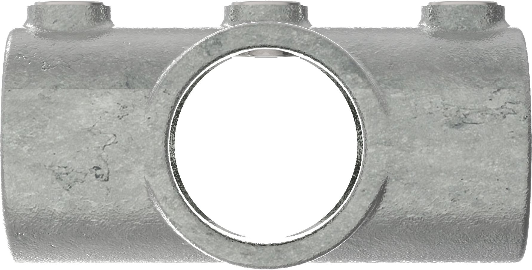 Rohrverbinder - Kreuzstueck durchgehend - 119C42-D48 - 42-4 mm; 48-3 mm - 1 1-4-; 1 1-2- - Feuerverzinkt u. Elektrogalvanisiert-119C42-D48
