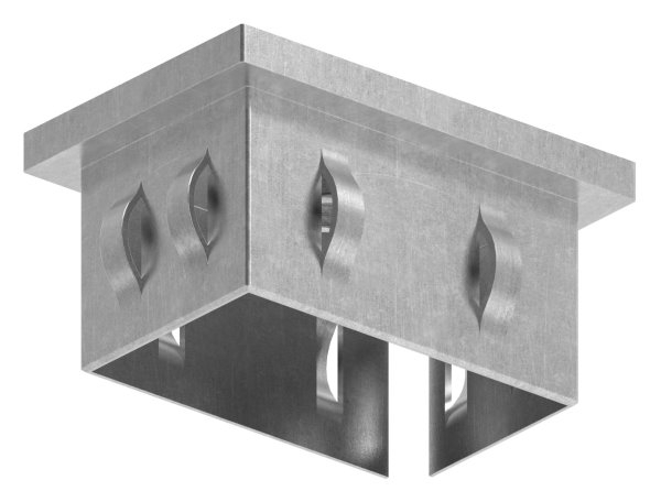 Stahlstopfen flach - mit M8 - fuer Rohr 60x40x2-0-3-0 mm - Stahl S235JR- roh-30-2955.8