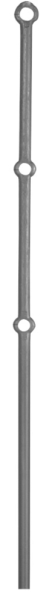 Anfangsstab Pfosten Laenge- 1200 mm Material- Ø 30 mm Stahl S235JR- roh-30-1027.8