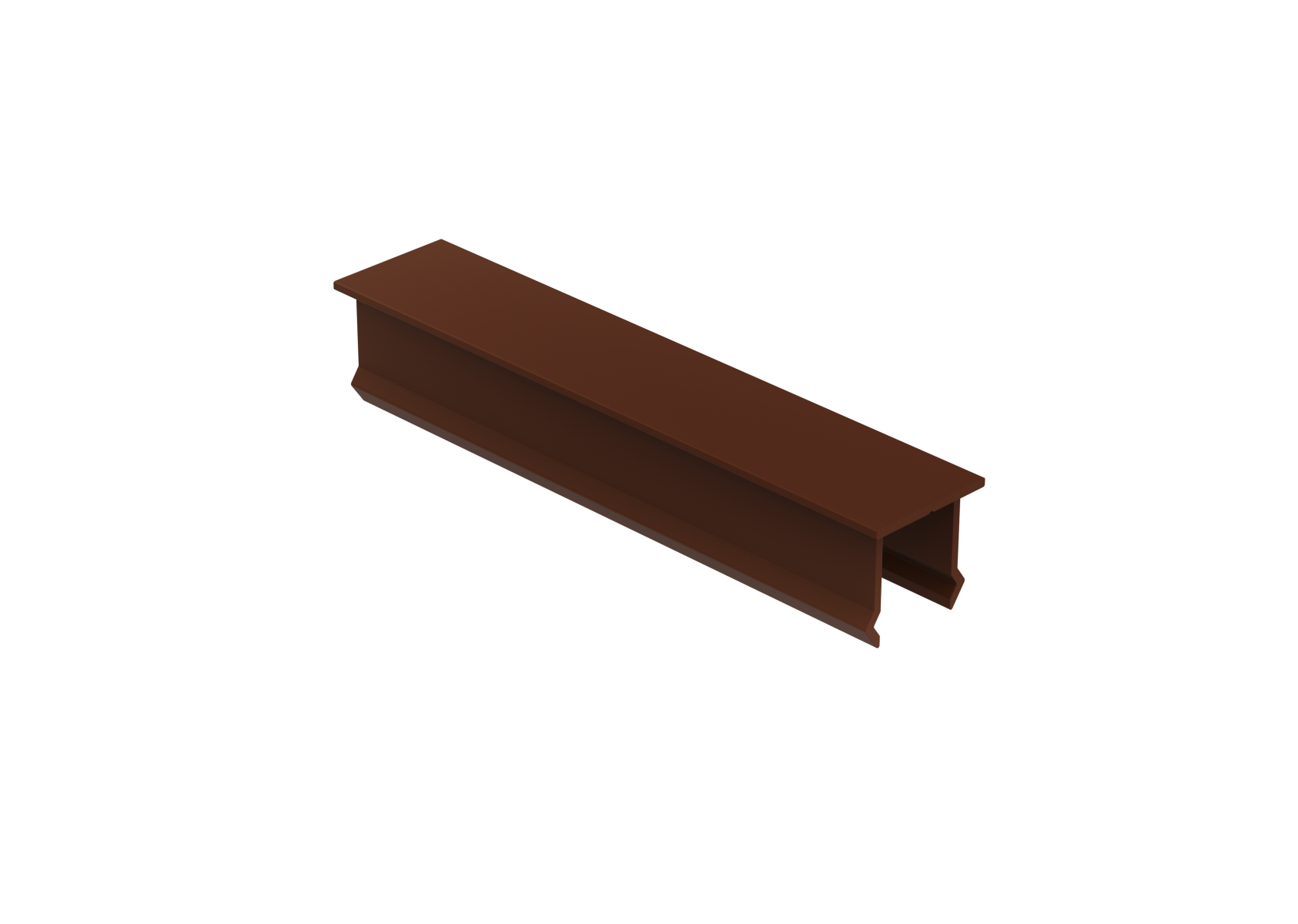 Abdeckprofil Aluminium 20x100 mm Braun RAL 8017 strukturiert-89-11FGSC20X100R8017-A.4