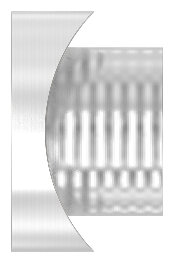 Gewindehuelse Edelstahl V2A fuer Rohr Ø 42-4 mm M16 geschliffen Korn 240-88-1151351-240.42