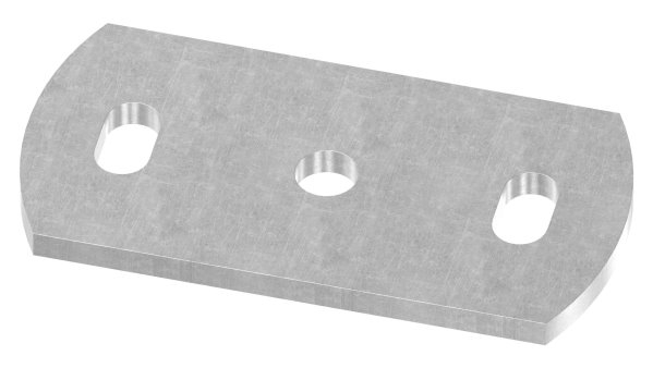 Ankerplatte 120x60x6 mm 3 Bohrungen -  Stahl roh-30-2880.8