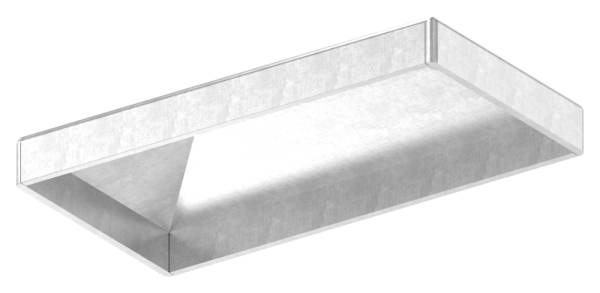 Pfeilerbedecker - fuer Rechteckrohr - Masse- 80x40 mm - Stahl S235JR- roh-30-2435.8