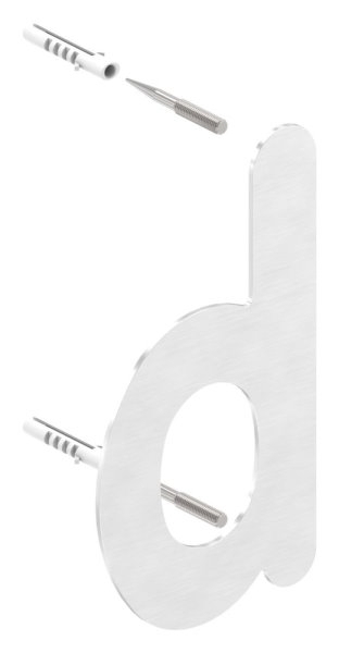 Buchstabe d - klein - Masse- 110 mm x 155 mm - V2A-11-8063.4