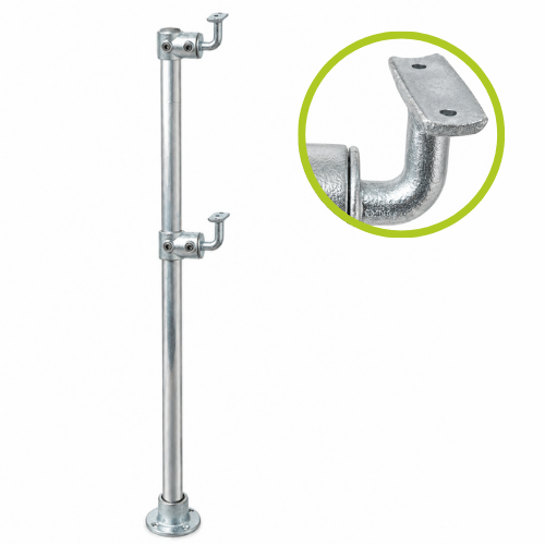 Handlaufaufnahme fuer Rohrverbinder 748C42 42-4mm -1 1-4-  feuerverzinkt und elektrogalvanisiert-748C42