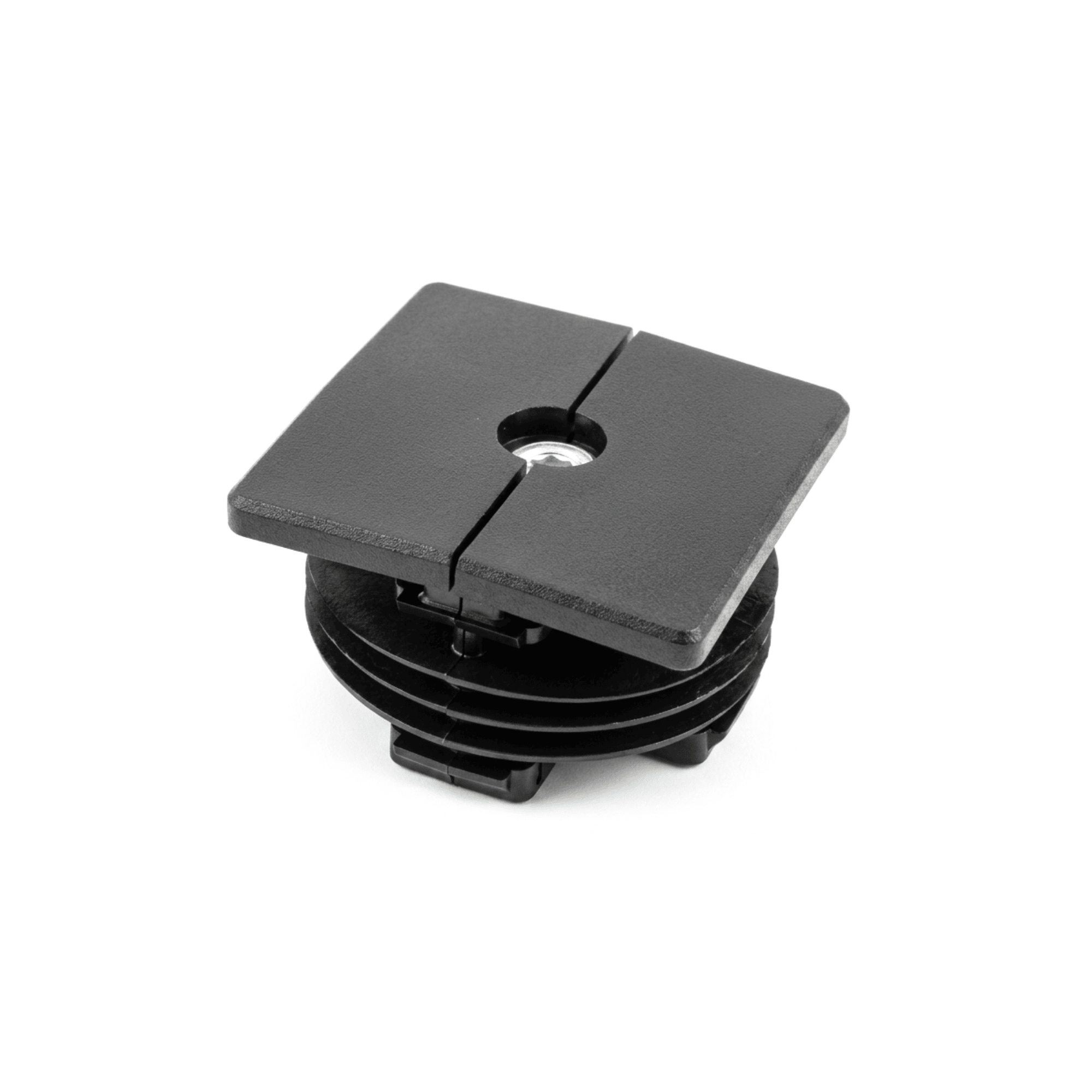 Einsteckbuchse mit M12 fuer Quadratrohr 60x60x1-5 - 2 mm- Schwarz-J-6000.S