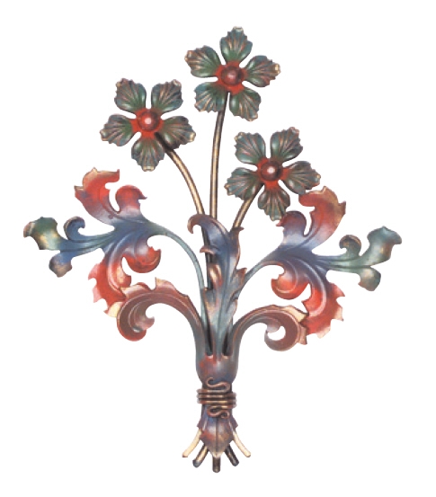 Zierstrauss - Masse- 310x420 mm - Stahl S235JR- roh-30-2683.8