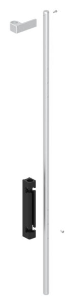 Bodenriegel XL mit Laenge 1000mm- zum Anschrauben- RAL 9005 schwarz-88-1156711-ALU.9005