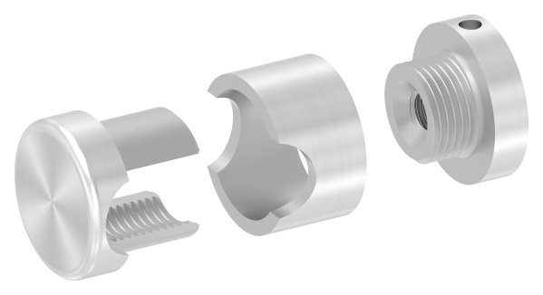 BRENK-fix® Grundhalter fuer Staebe Ø 14mm- ALU-88-11BR-R14M8.ALU