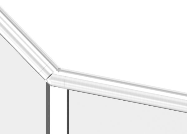 Verbinder flexibel - aufwaerts 25-55° - fuer Nutrohr Ø 42-4 mm - V2A-12-2307.4