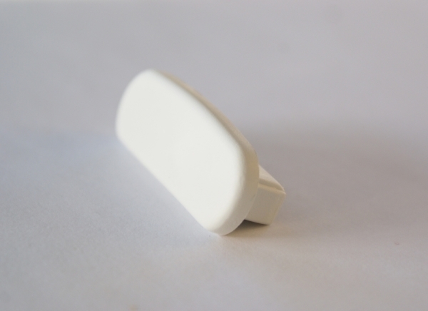 Endkappe Kunststoff fuer Handlauf 40 x 8 mm signalweiss-88-11EK-F408.008