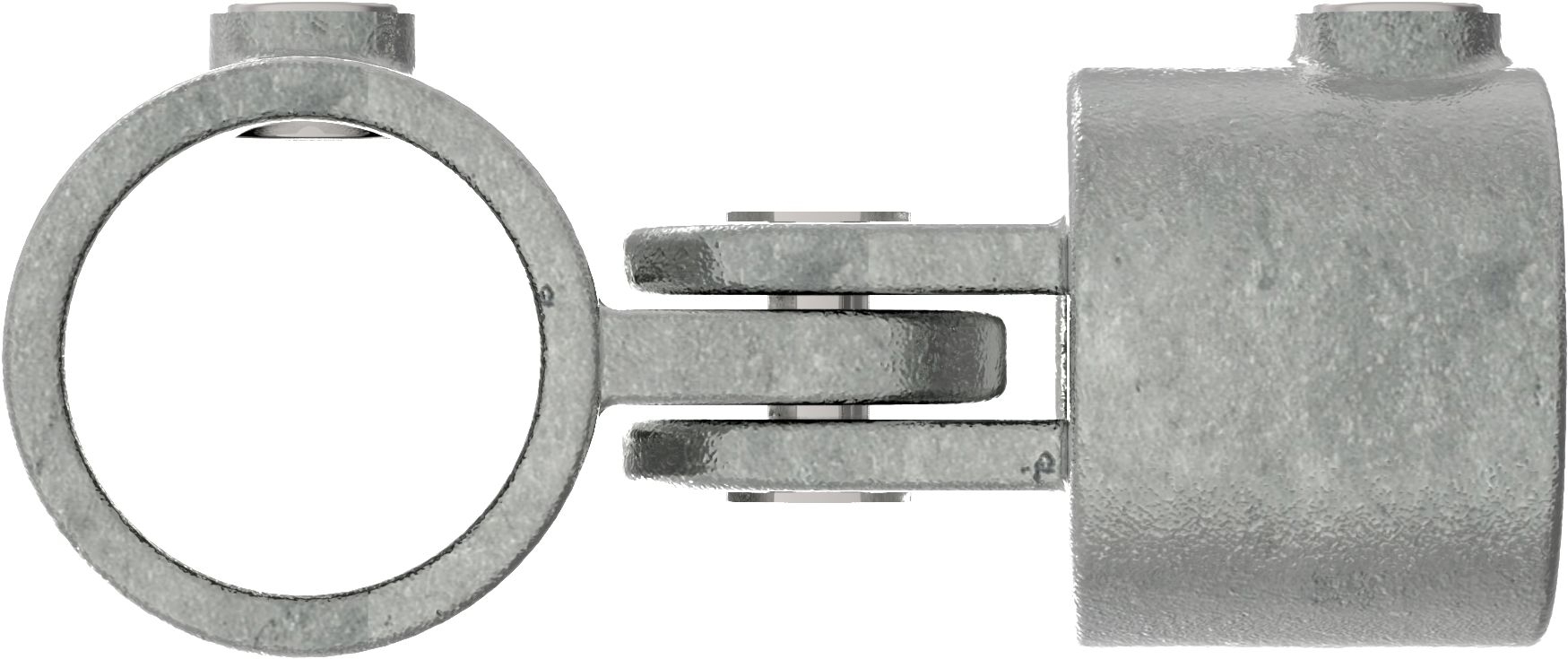 Rohrverbinder Gelenkstueck einfach Ø 60-3 mm -2- - Temperguss verzinkt - 173E60-173E60