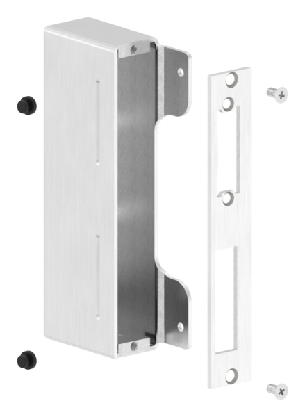 Gegenkasten Edelstahl V2A eckig fuer 72 mm Abstand- 30 mm Schlosskasten zum Anschweissen-88-1159301-240.30