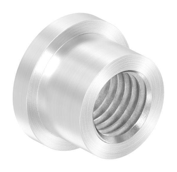Gewindehuelse Edelstahl V2A M14 flach fuer Torbaender-88-11120-M14.VAGH