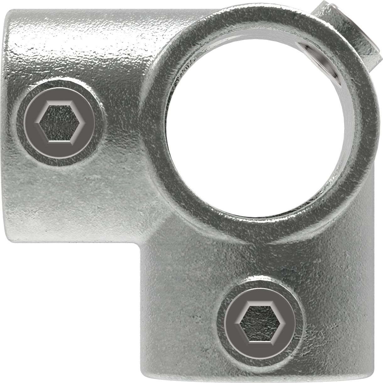 Rohrverbinder - Eckstueck durchgehend - 116B34 - 33-7 mm - 1- - Feuerverzinkt u. Elektrogalvanisiert-116B34