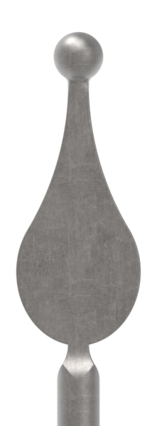 Zaunstab Laenge- 1200 mm Material Ø 12 mm - Spitze mit Kugel Stahl S235JR- roh-30-1245.8