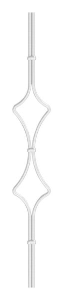 Designstab Edelstahl V2A Ø 12 mm H 950 mm geschliffen Korn 240-88-1156100.240