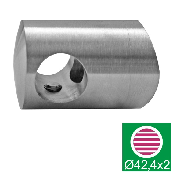 Querstabhalter V4A fuer Pfosten 42-4 mm fuer Stab 12 mm geschliffen-11-1021-A.1