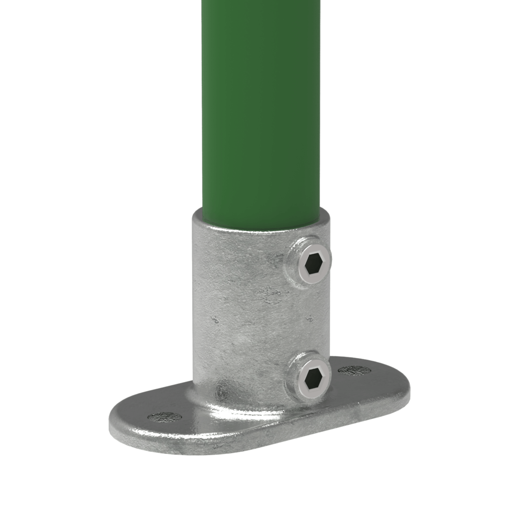 Rohrverbinder - Fussplatte oval - 132S17 - 17-2 mm - 3-8- - Feuerverzinkt u. Elektrogalvanisiert-132S17