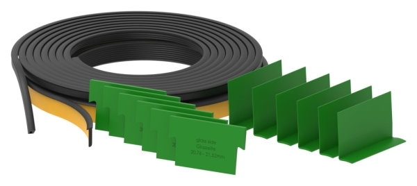 Gummiset - fuer Glas- 20-76-21-52 mm - Laenge- 3000 mm-12-2222.0